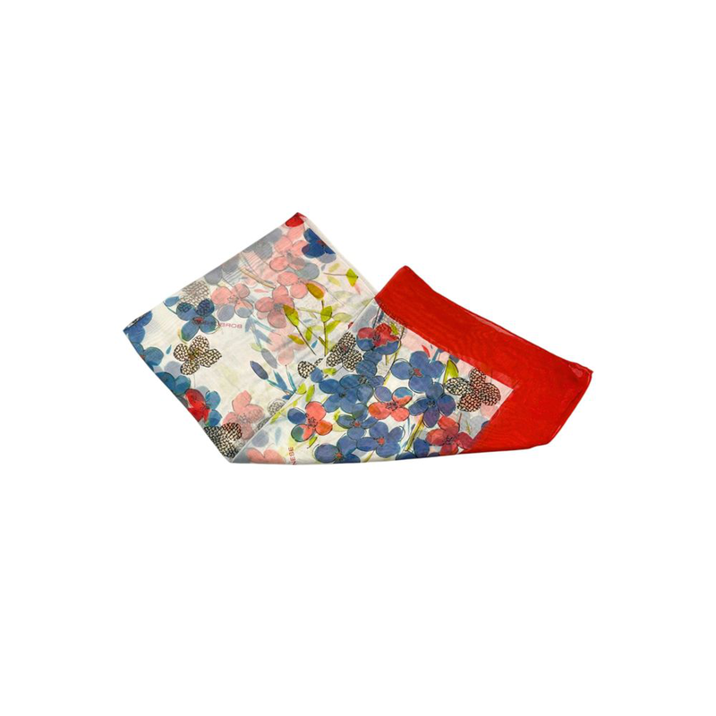 Red silk women scarf-null