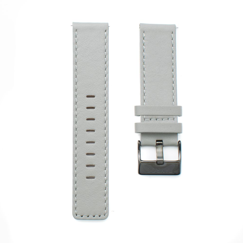 Gray leather sport watch-null