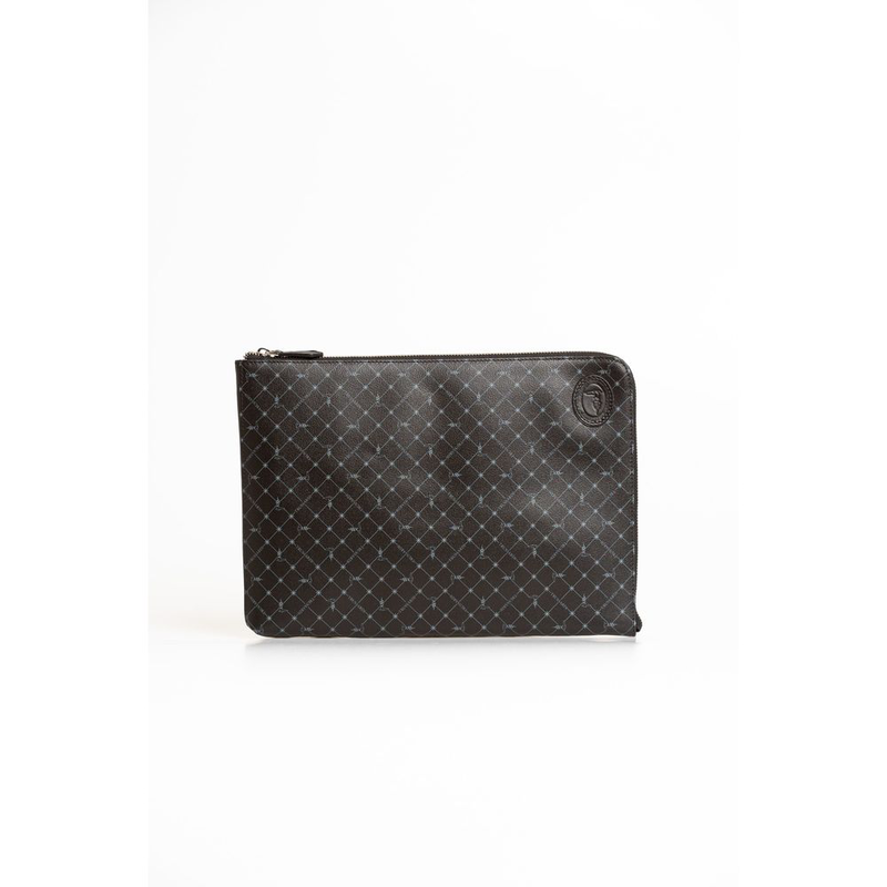 Black leather men clutch-null