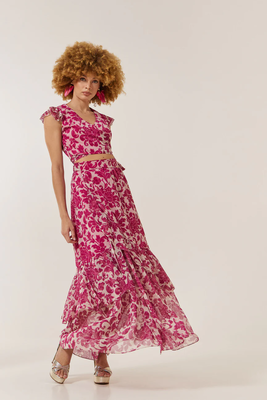 Skirt adria by enzzo - dark pink , s, Dark Pink, medium