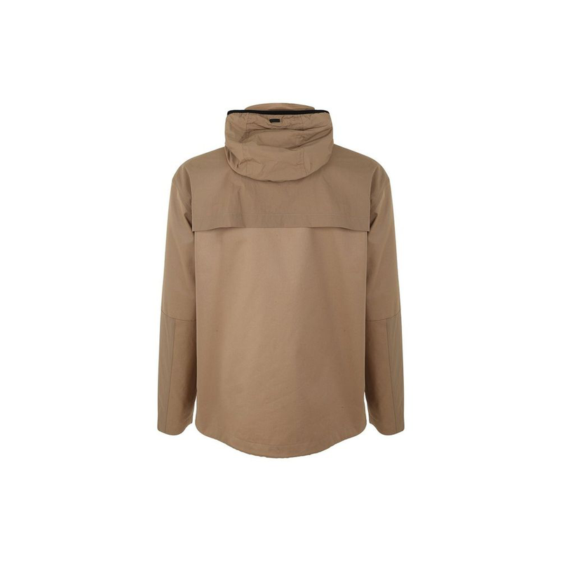 Brown cotton shell jacket-null