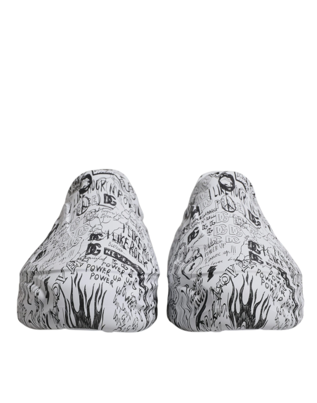White black graffiti daymaster sneakers shoes-null