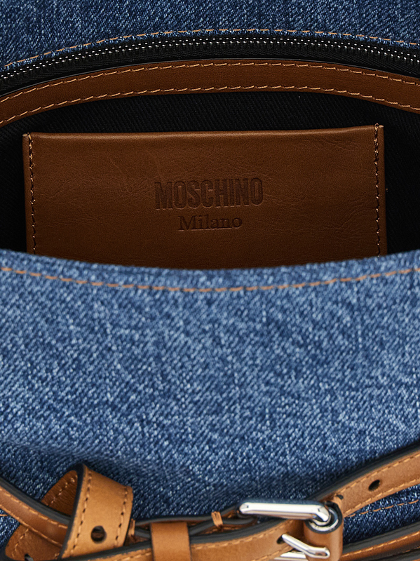 Blue cotton handbag-null