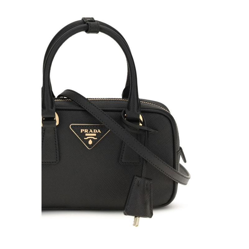 Black calf leather bos taurus handbag-null