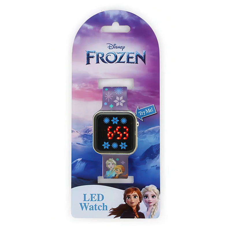 Product image: Disney frozen kid's digital led purple silicone strap watch, , medium-null