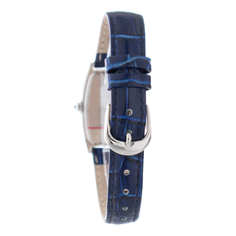 Blue leather dress watch-null