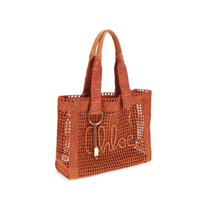Multicolor raffia shoulder bag-null