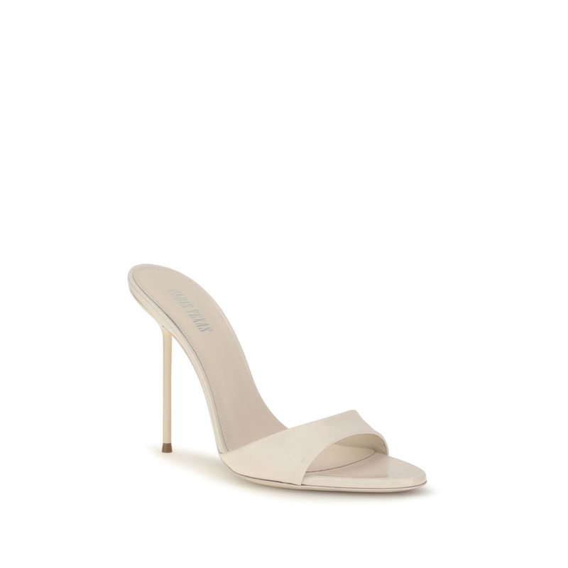 Beige calf leather bos taurus stiletto heel sandals-null