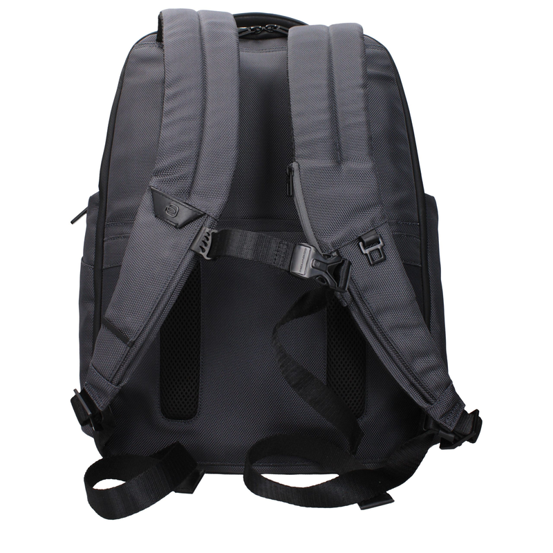 Gray nylon backpack-null