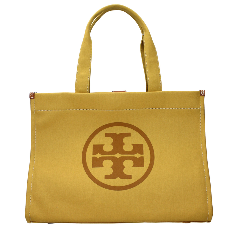 Yellow fabric shoulder bag-null