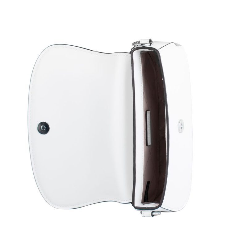White leather shoulder bag-null
