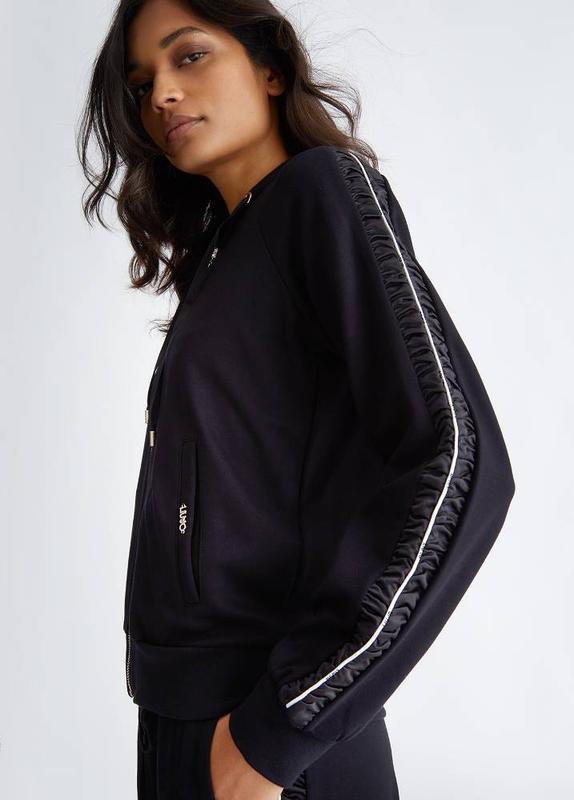 Product image: Satin side details zip hoodie-null