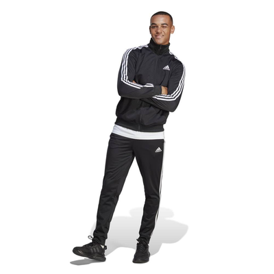 Men 3-stripes training tracktop tracksuit, Black, medium
