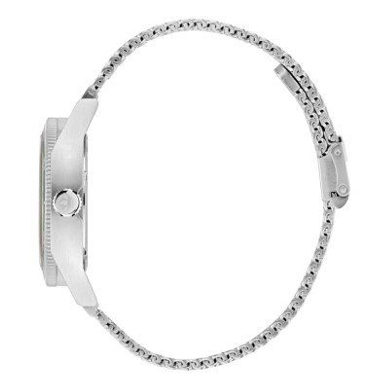 Gray stainless steel dress watch-null