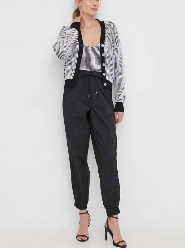 Pull on tie waist side stitch pant-null