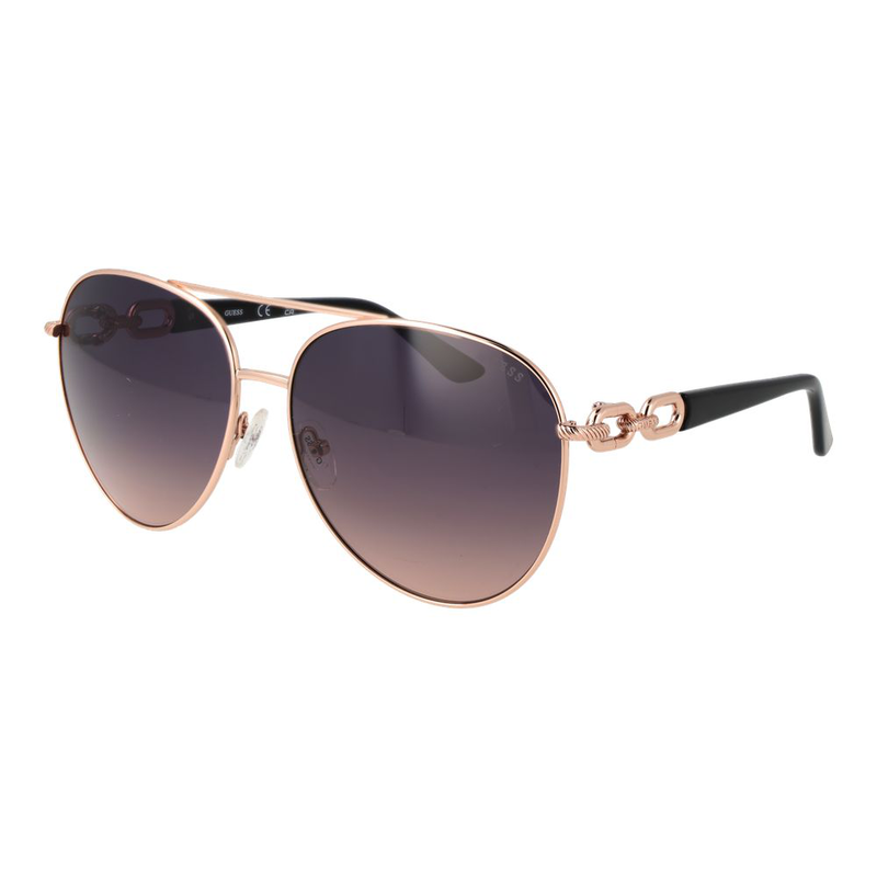 Rose gold metal sunglasses-null