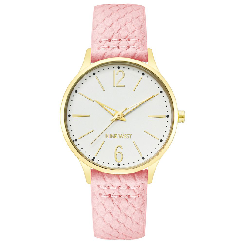 Multicolor leather dress watch-null