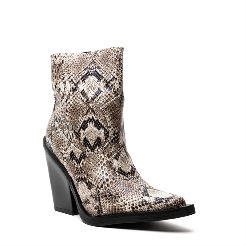 Product image: Zatz high heeled snakeskin style cowboy boots-null