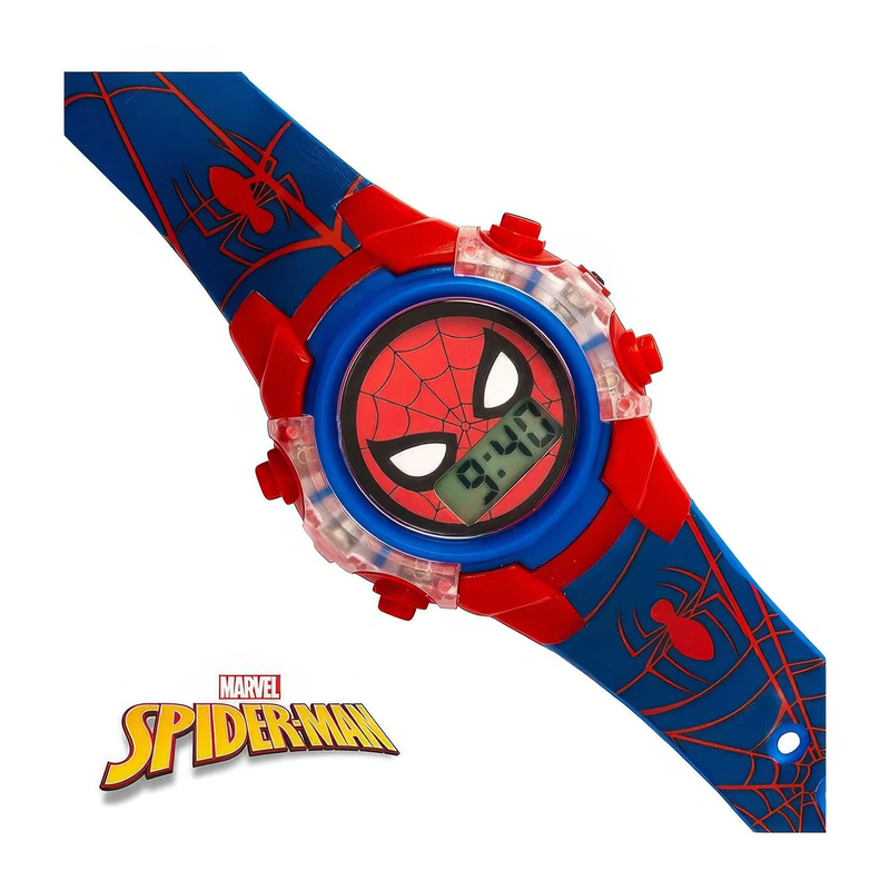 Spiderman boy's digital quartz watch with pu strap-null
