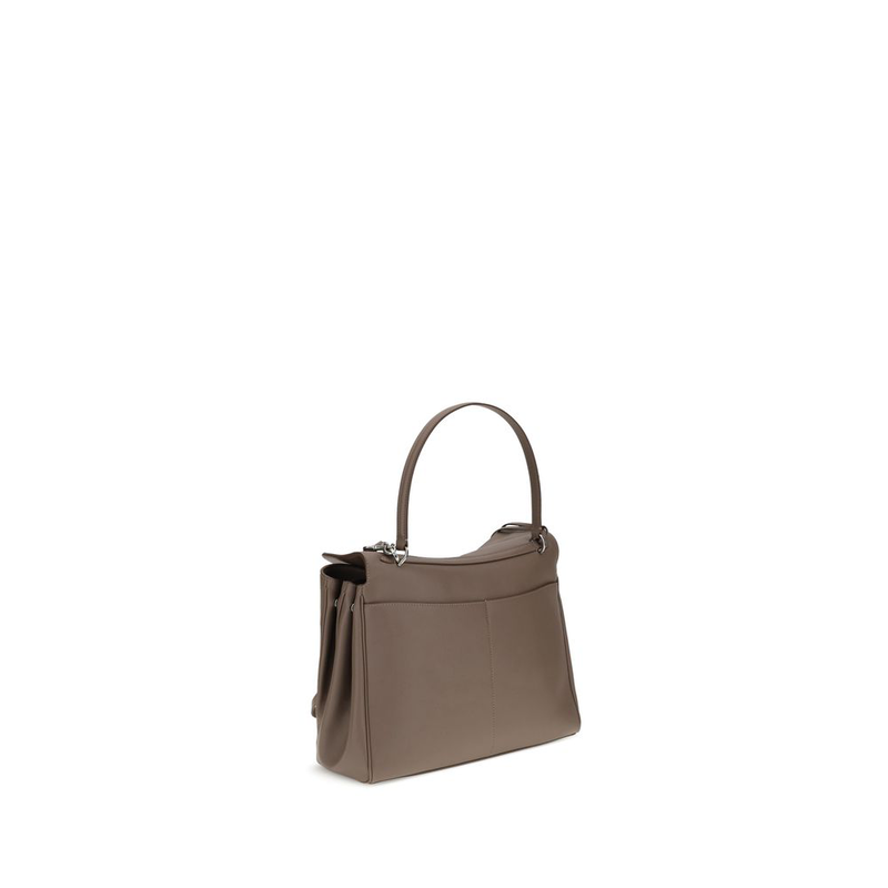 Gray calf leather bos taurus shoulder bag-null