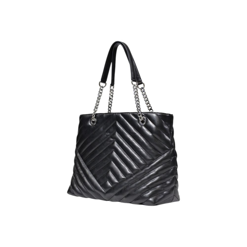Black polyester handbag-null