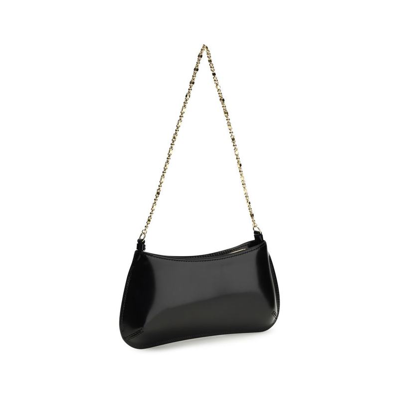 Black calf leather bos taurus shoulder bag-null