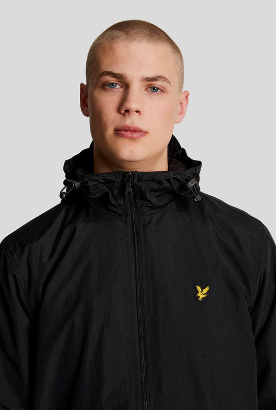 Lyle and scott zip through hooded jacket-null
