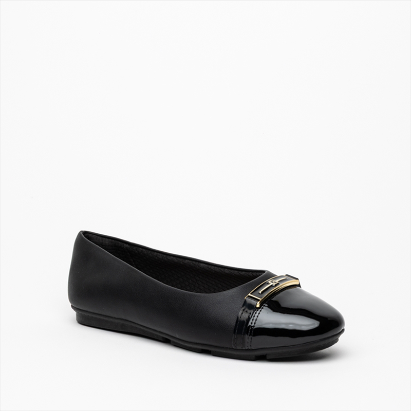 Piccadilly comfort ballet flat pumps with croc print detail-null