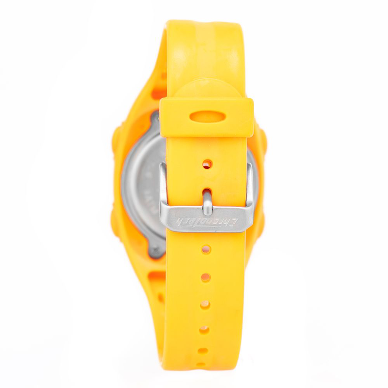 Orange rubber digital watch-null