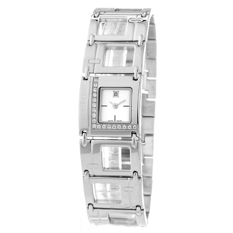 Silver stainless steel bracelet watch-null