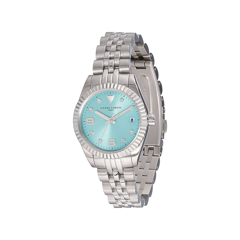 Gray stainless steel dress watch-null