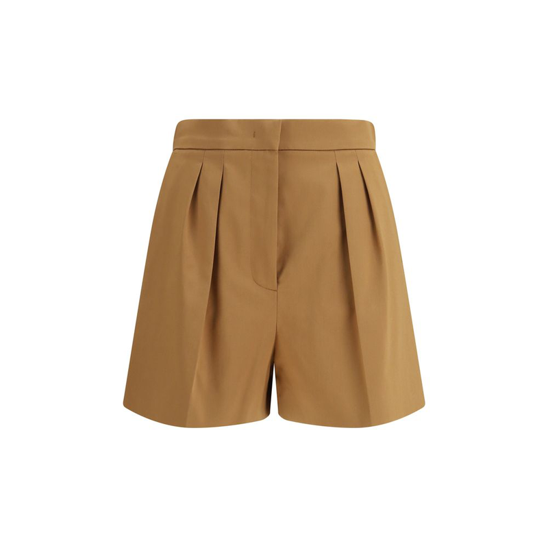 Beige cotton bermuda shorts-null