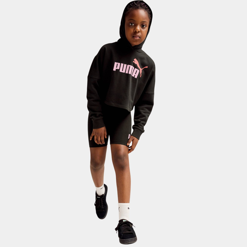 Essentials logo cropped hoodie image number null