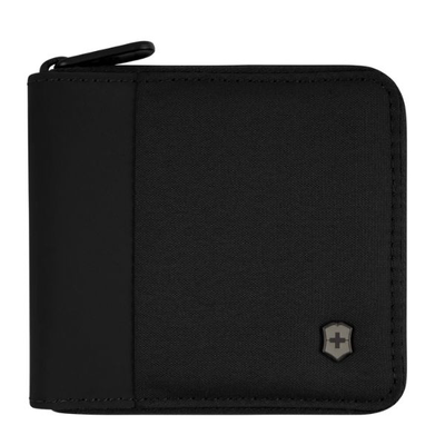 Travel essentials, zip-around wallet, black, , medium