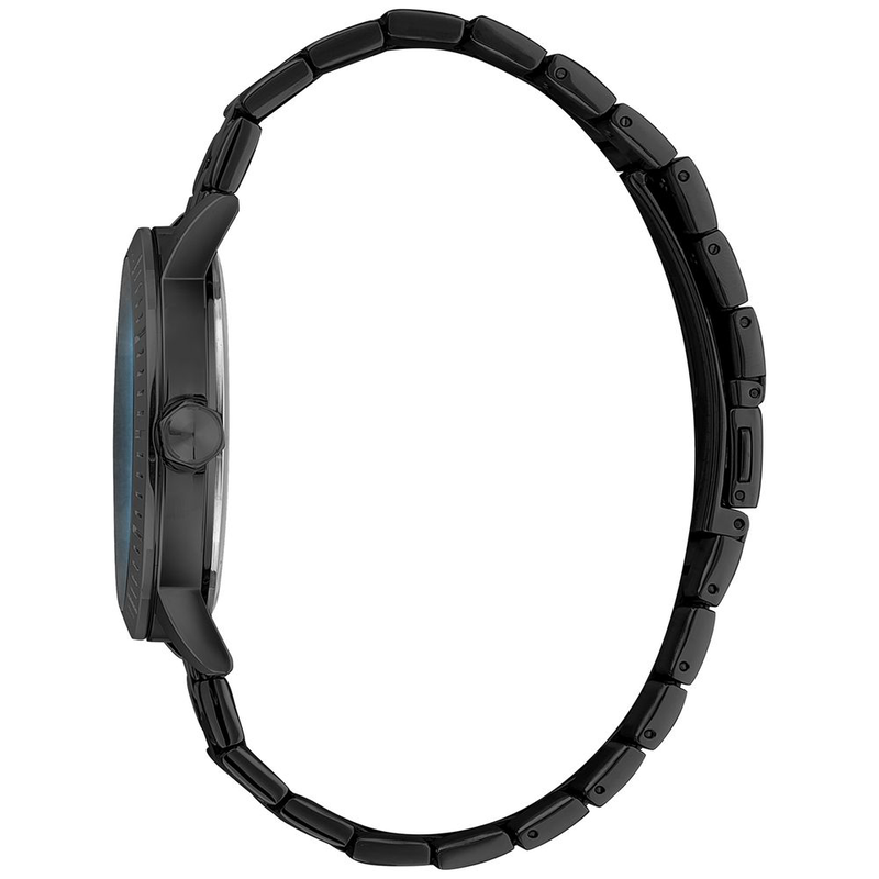 Black stainless steel dress watch-null