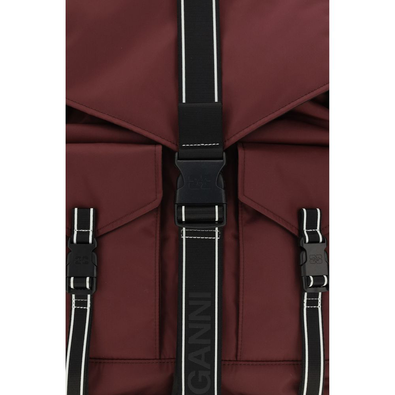 Bordeaux recycled polyamide backpack-null