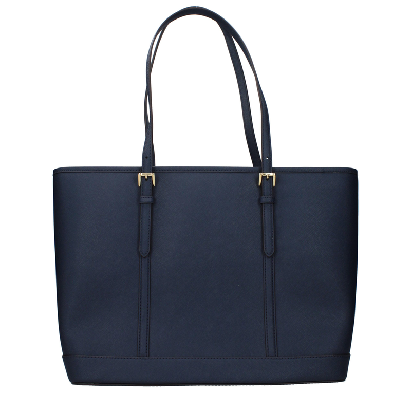 Blue leather shoulder bag-null
