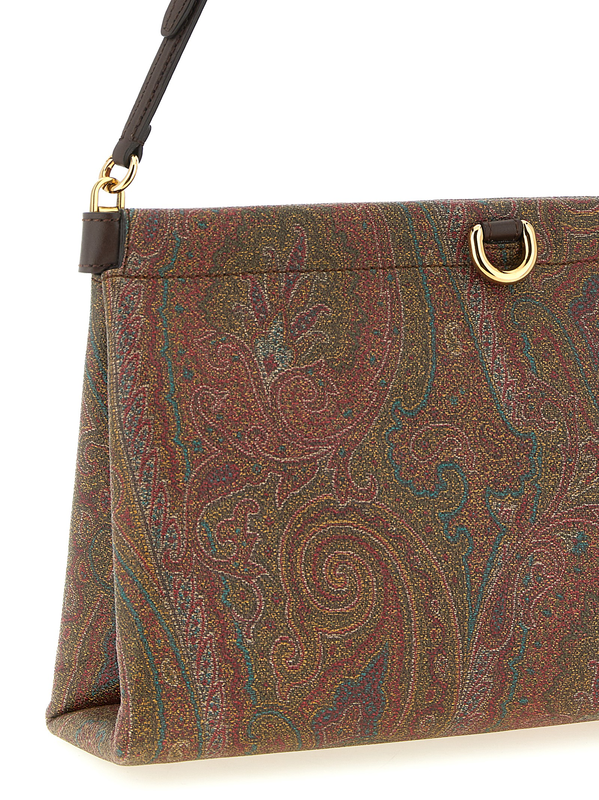 Brown cotton clutch bag-null