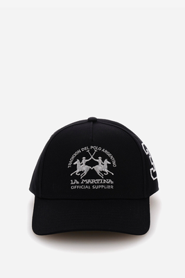 La martina unisex logo baseball cap ccuh61, Black, medium