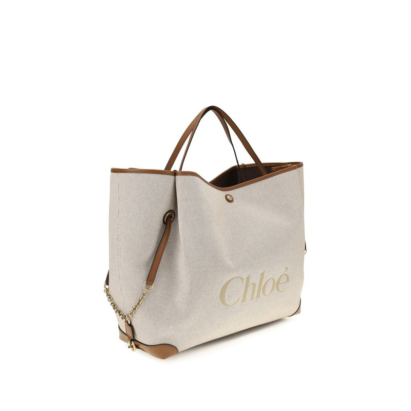 Beige cotton shoulder bag-null