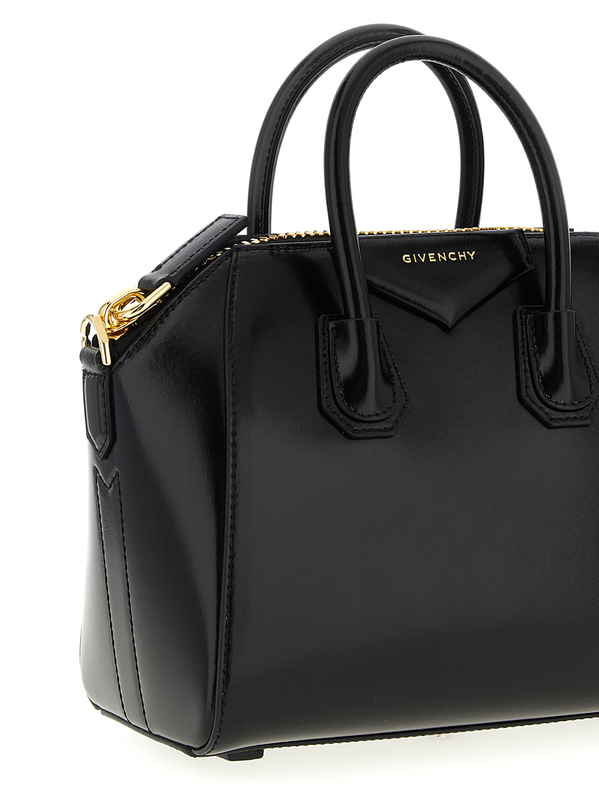 Black calfskin handbag-null