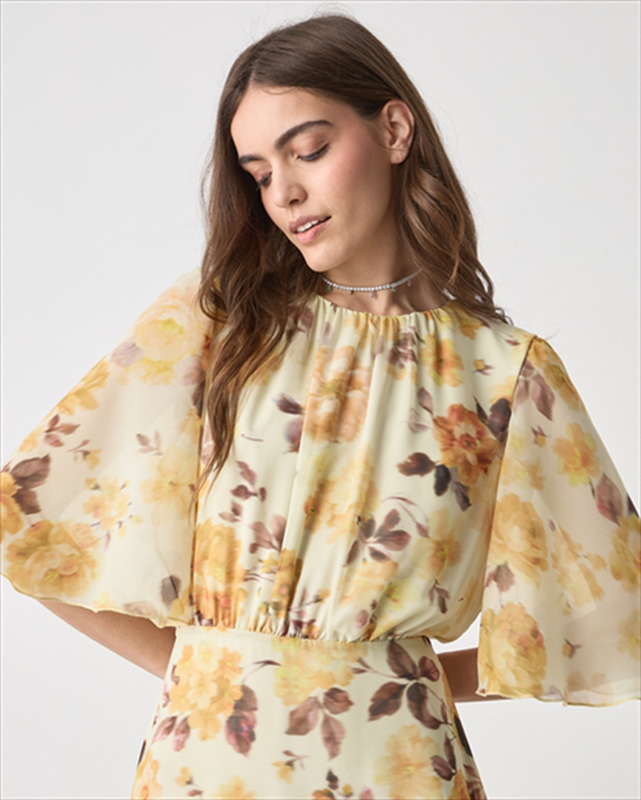 Asymmetrical dress printed-null