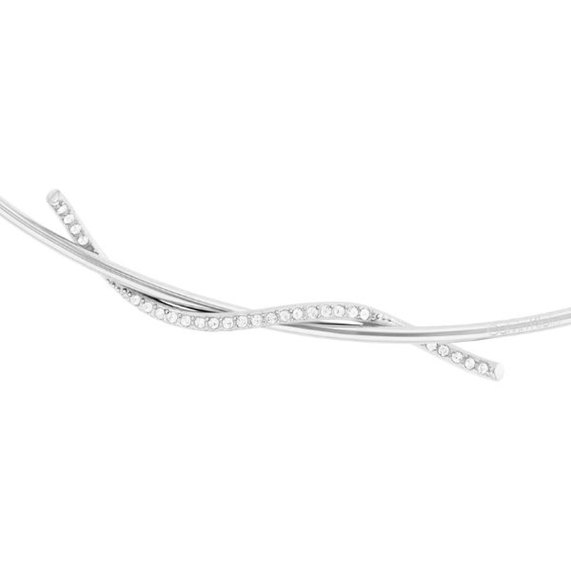 Calvin Klein crystallized weave ss necklace, , medium image number null