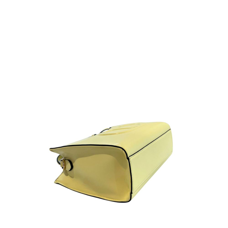 Yellow pu women handbag-null
