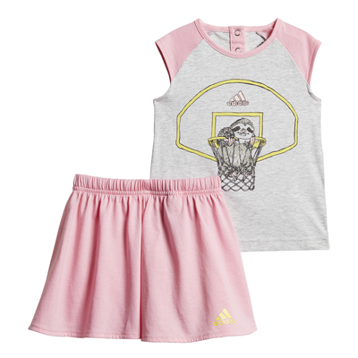 Adidas infants girls clothing i animasl set pink dv1257, Grey, medium