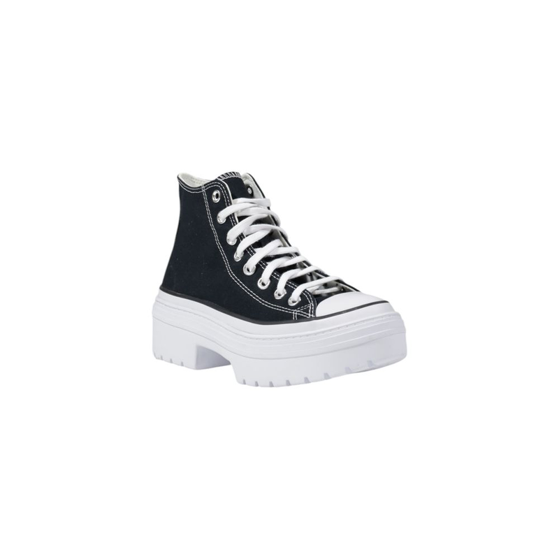 Black fabric chunky sneakers-null