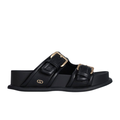 Liu Jo loren 09 - bold strap sandals, Black, medium