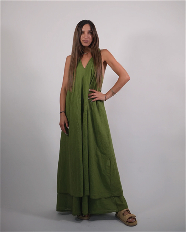 Long linen dress 25406-null