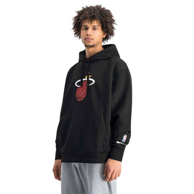 Nba miami heats essentials hoodie, Black, medium