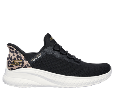 Skechers slip-ins: bobs sport squad chaos - seize the hour, Black/white/leo, medium